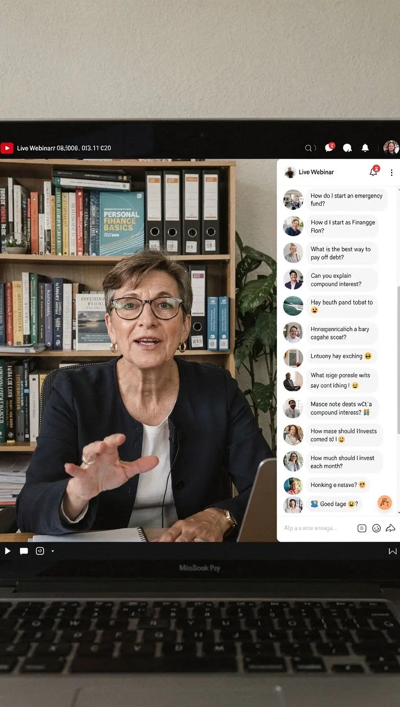 Szemináriumi előadó egy pénzügyi stratégiákat magyarázó prezentáció közben.